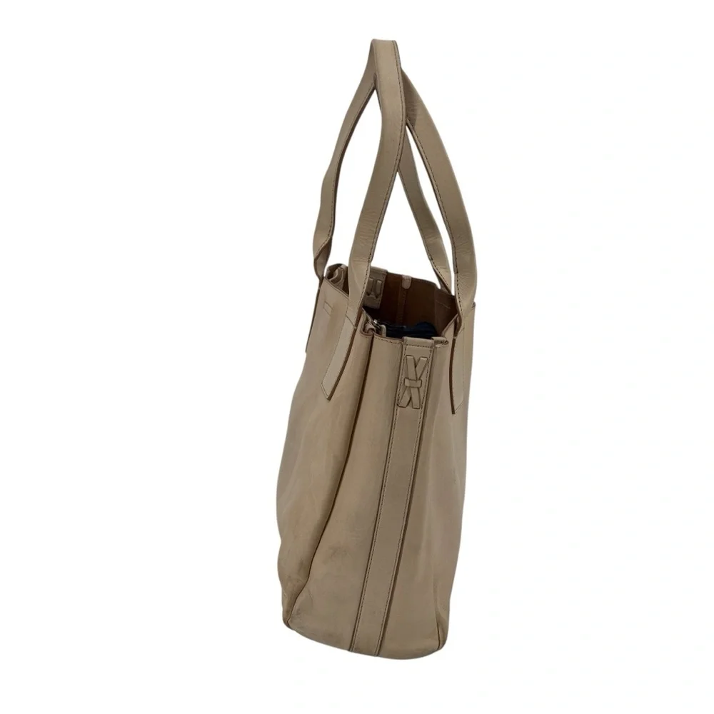 Frye Cream Leather Llana Tote Shoulder Bag